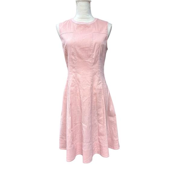 Theory Modern Tea Organic Linen Crunch Wash Dress Pink Ballet - 6 - Picture 2 of 8